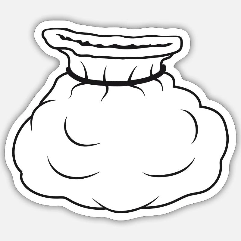 Comic Filled Sack - Sticker size S (10 x 10 cm) - white matte