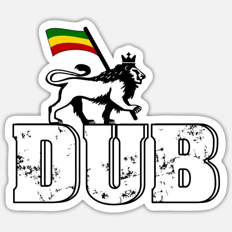 Dub Reggae Lion Sticker Größe S (10 x 10 cm)