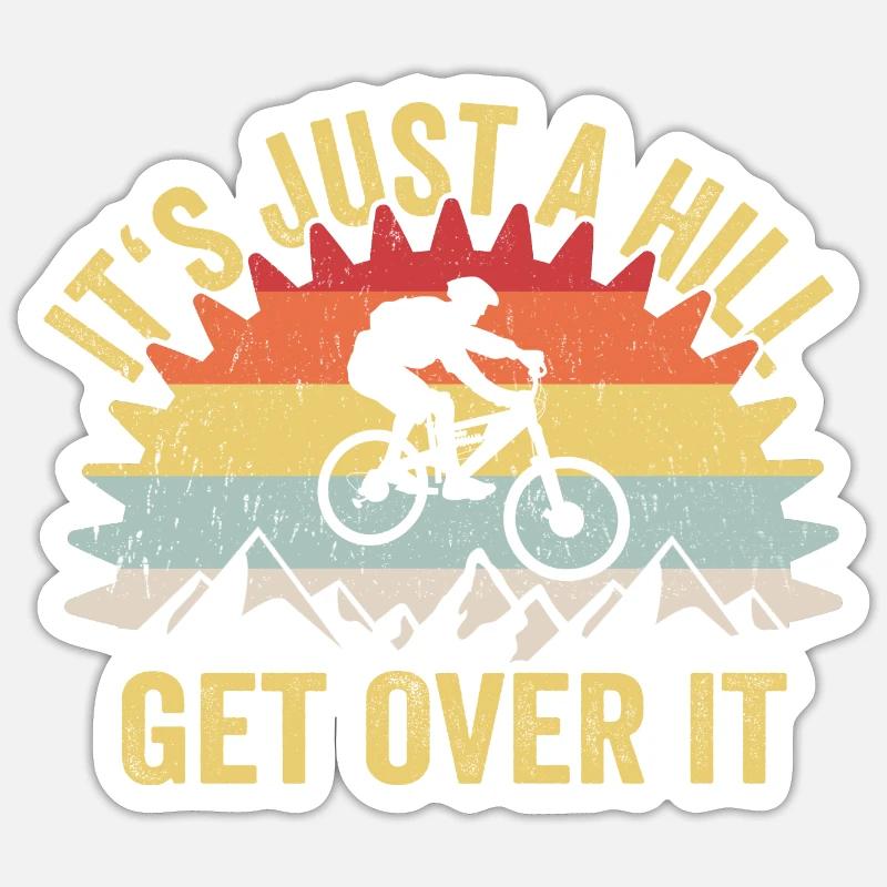 VTT VTT VTT Descente - Sticker taille S (10 x 10 cm) - blanc mat