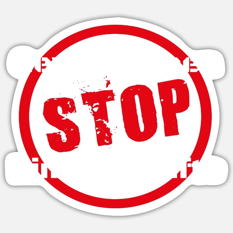 Stop Gewalt gegen Einsatzkräfte Sticker Größe S (10 x 10 cm)
