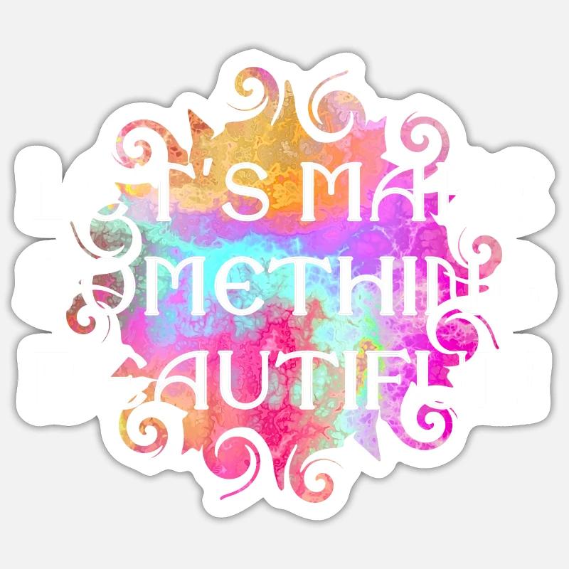 Message - Lets make somthing beautiful 2 Sticker Größe S (10 x 10 cm)