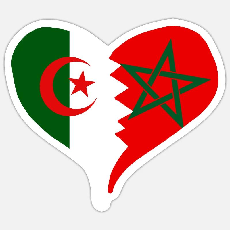 Morocco Algeria - Sticker size S (10 x 10 cm) - white matte
