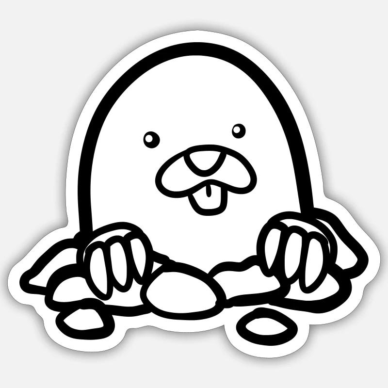 Taupe douce - Sticker taille S (10 x 10 cm) - blanc mat