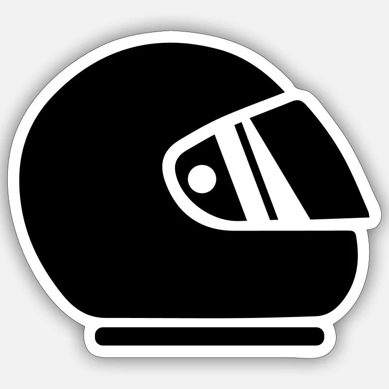 Racer helm racing Sticker size S (10 x 10 cm)