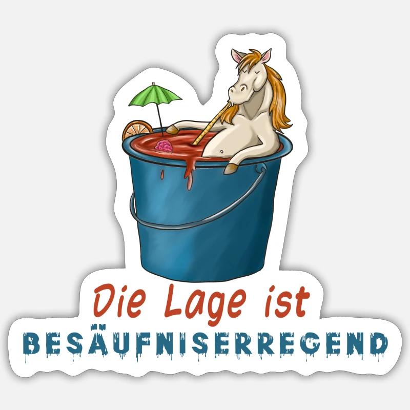 Besäufniserregend - Sticker Größe S (10 x 10 cm) - Mattweiß
