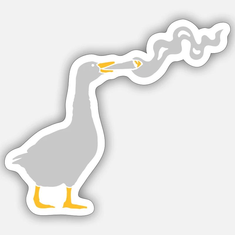 Joint Stoner Goose - Sticker size S (10 x 10 cm) - white matte