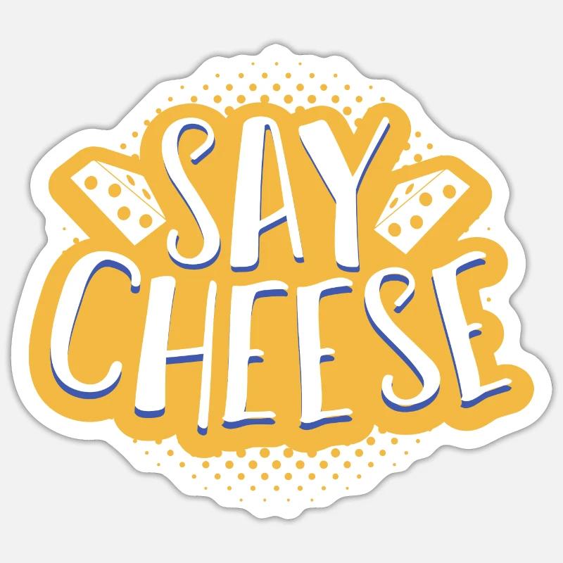 Käse - Sticker Größe S (10 x 10 cm) - Mattweiß