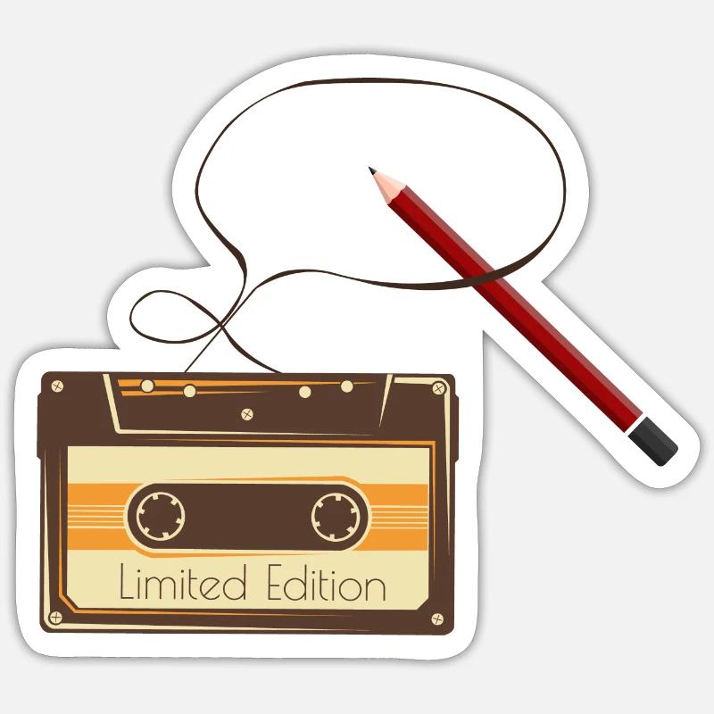 Cassette - Sticker size S (10 x 10 cm) - white matte