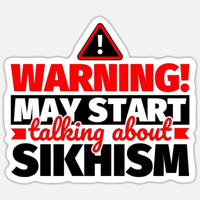 Sikhismus lustiger Spruch - Sticker Größe S (10 x 10 cm) - Mattweiß