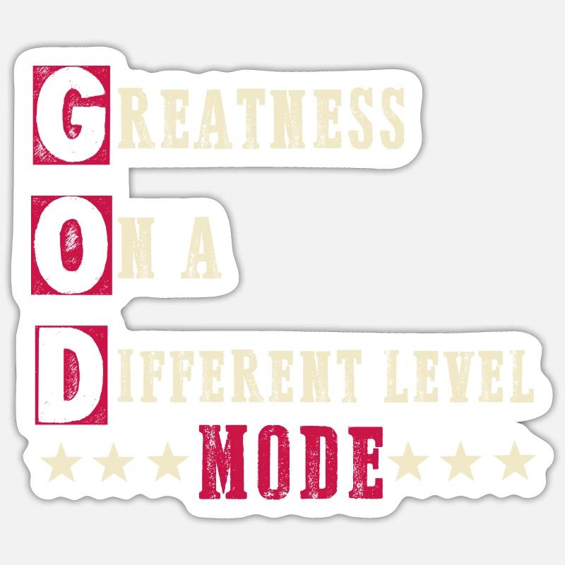 Greatness On A Different Level Mode Sticker size S (10 x 10 cm)