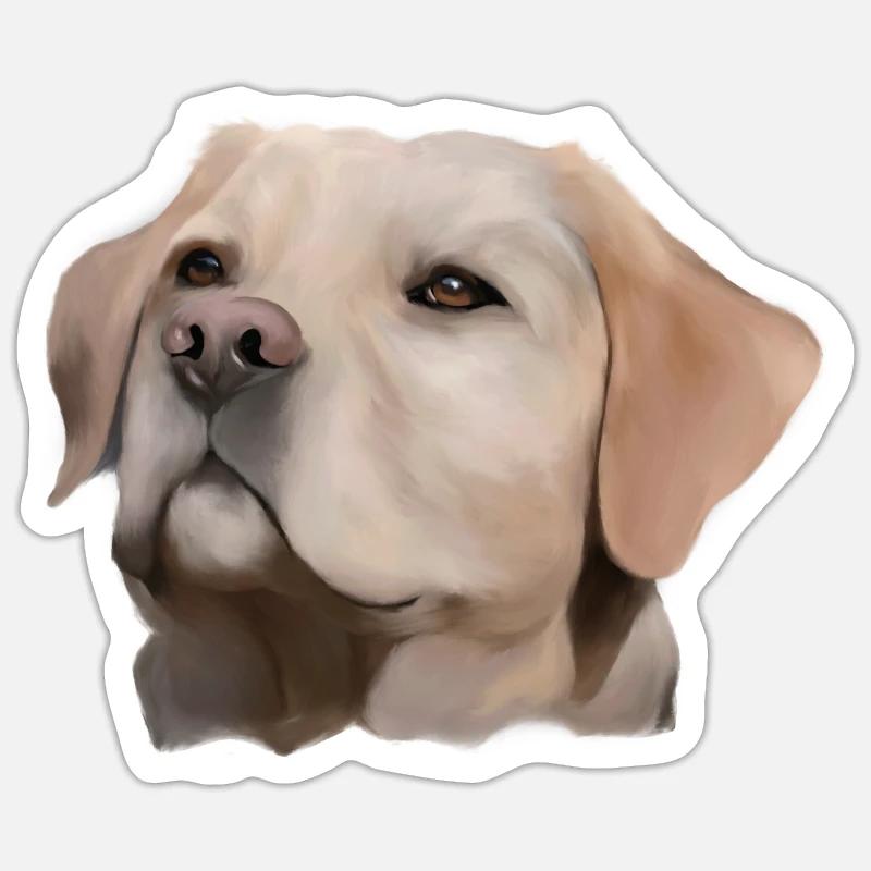 Labrador - Sticker size S (10 x 10 cm) - white matte