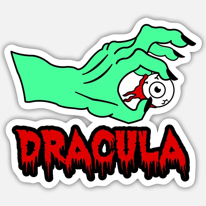 Dracula - Sticker Größe S (10 x 10 cm) - Mattweiß