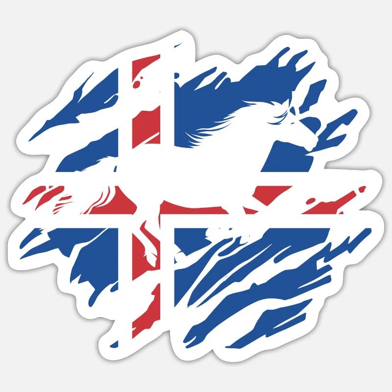 Isländer - Sticker Größe S (10 x 10 cm) - Mattweiß