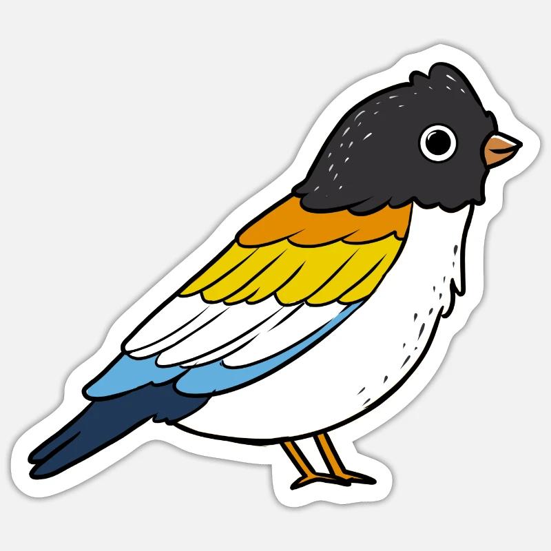 Fierté de Vogel Aroace - Sticker taille S (10 x 10 cm) - blanc mat
