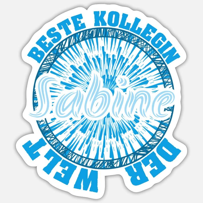 Sabine - Sticker Größe S (10 x 10 cm) - Mattweiß