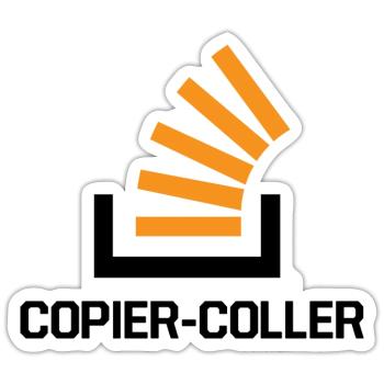 Copier Coller Programmer Software Developer Nerd G - Sticker Größe S (10 x 10 cm) - Mattweiß - Vorne