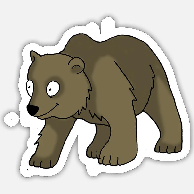 Bear 2 - Sticker size S (10 x 10 cm) - white matte