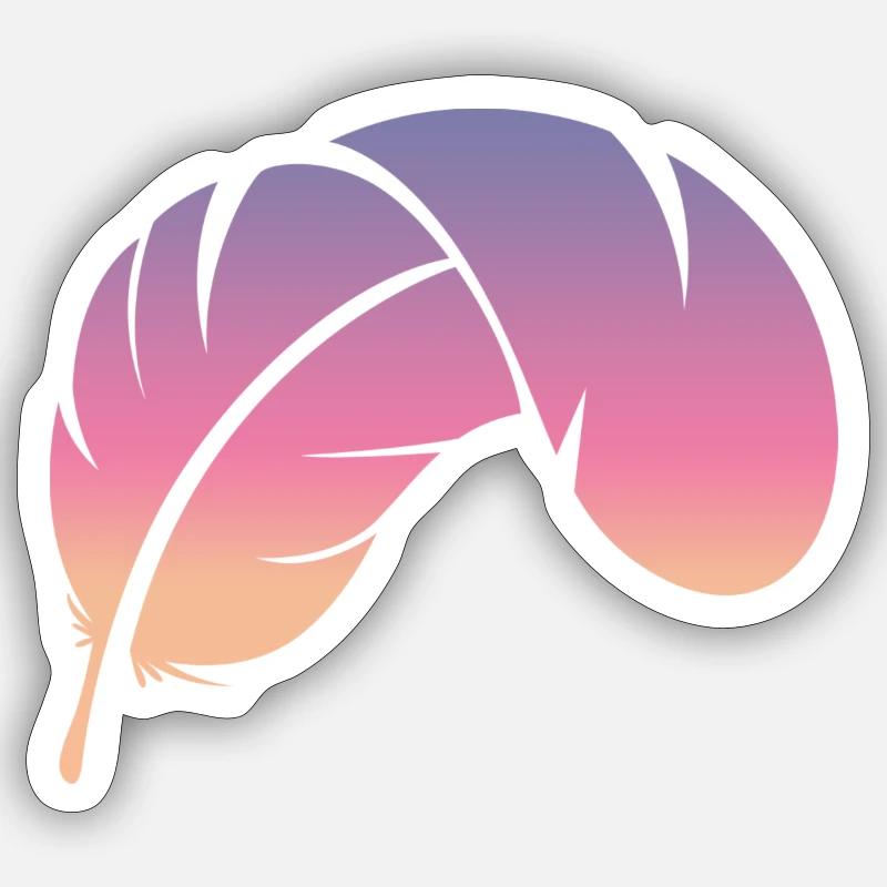 Feather Feeling #3 - Sticker Größe S (10 x 10 cm) - Mattweiß