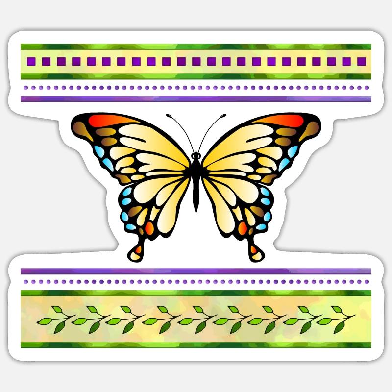 Butterfly - Sticker size S (10 x 10 cm) - white matte