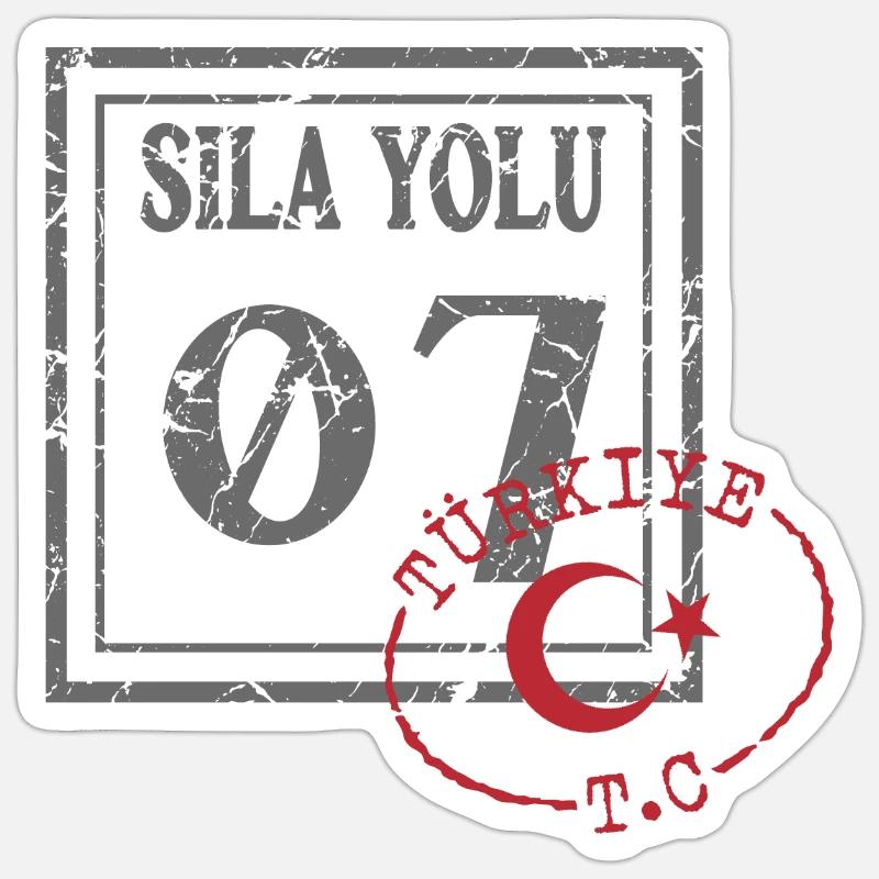 Antalya - Sticker taille S (10 x 10 cm) - blanc mat