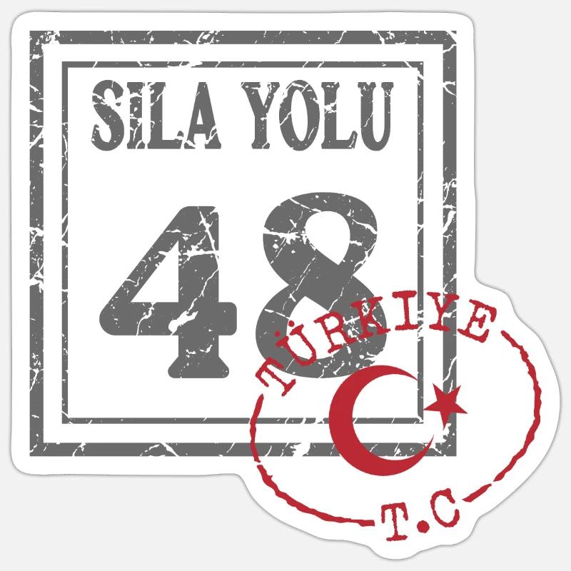 Muğla - Sticker taille S (10 x 10 cm) - blanc mat