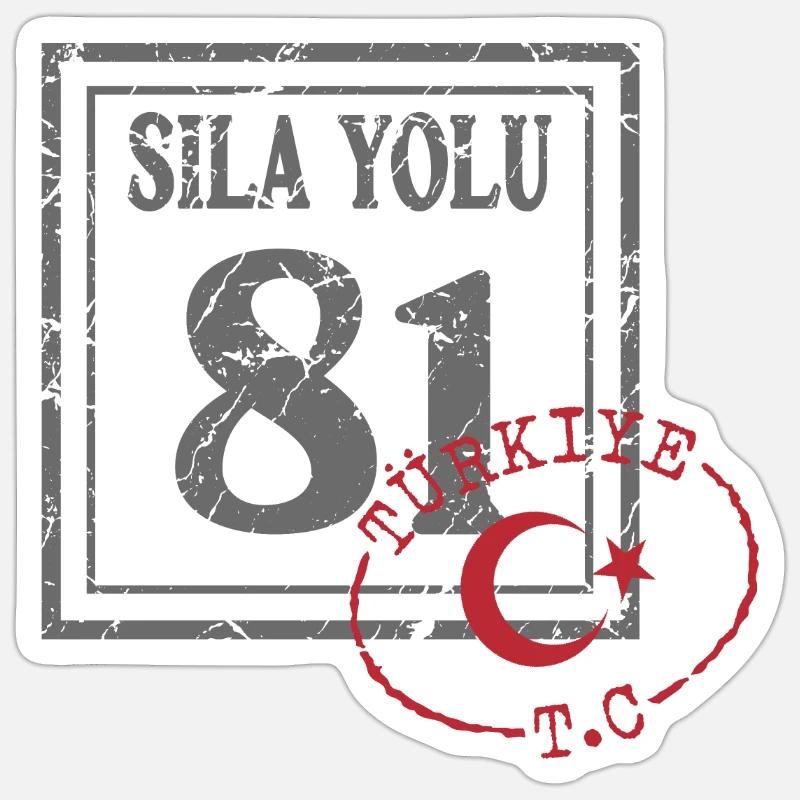 Düzce - Sticker taille S (10 x 10 cm) - blanc mat