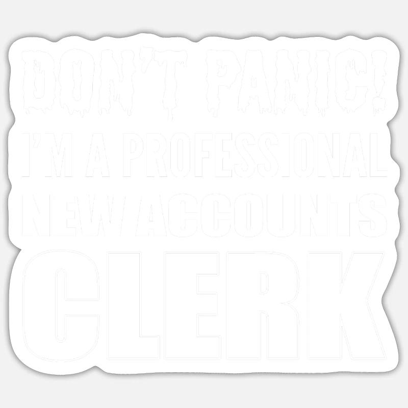 Keine Panik Admin-Assistent Geschenk Sticker Größe S (10 x 10 cm)