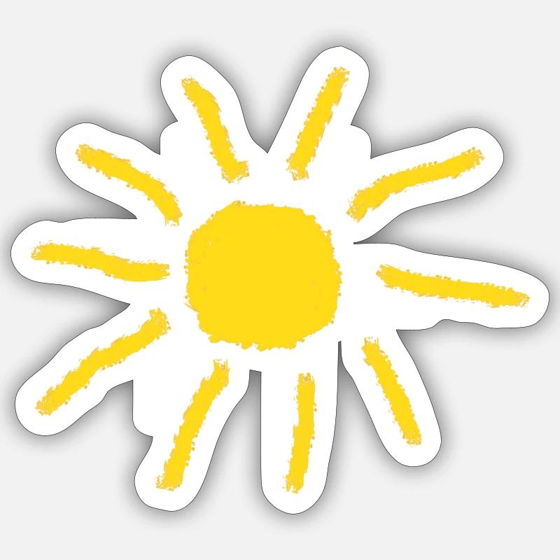 Sun Summer Holiday Gift - Sticker size S (10 x 10 cm) - white matte