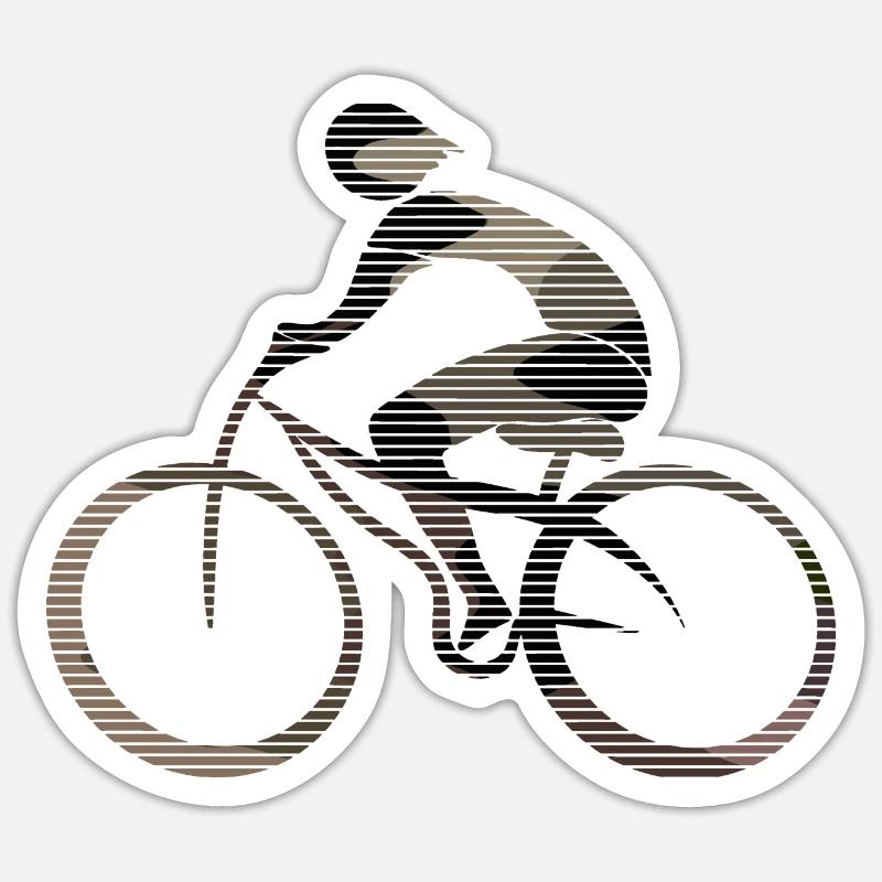 Radfahrer Sticker Größe S (10 x 10 cm)