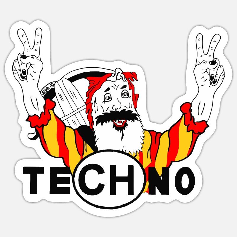 Techno, Wiltsch, Frech, Switzerland Sticker size S (10 x 10 cm)