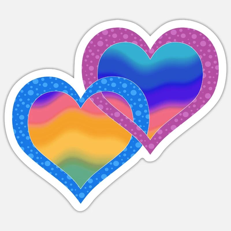 Cuore Sticker formato S (10 x 10 cm)