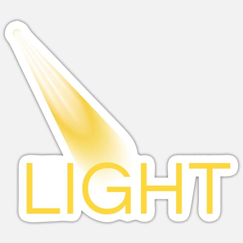 light yellow light - Sticker size S (10 x 10 cm) - white matte