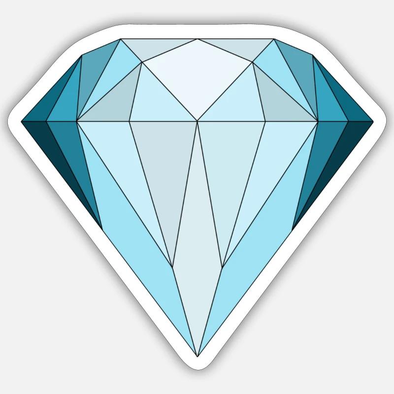 Diamond geometric - Sticker size S (10 x 10 cm) - white matte