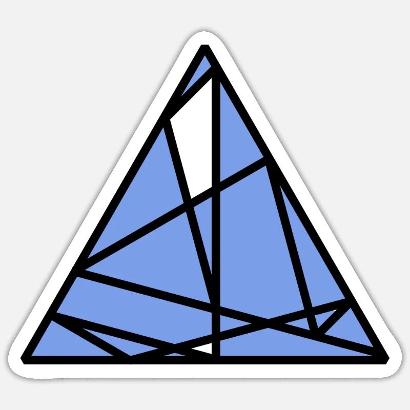 broken_triangle - Sticker Größe S (10 x 10 cm) - Mattweiß
