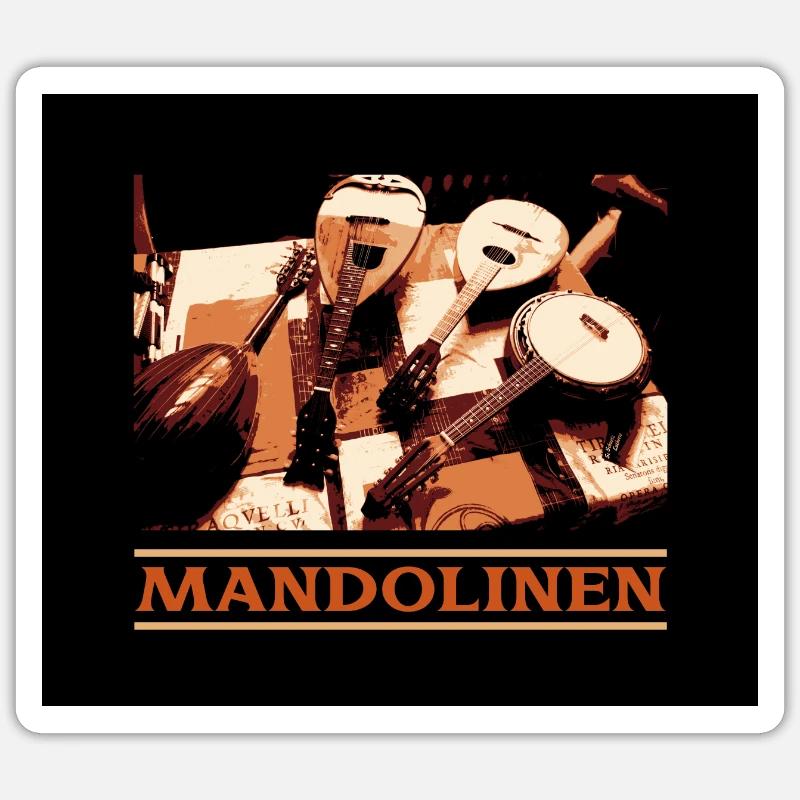 Mandolinen (Stillleben) Sticker Größe S (10 x 10 cm)