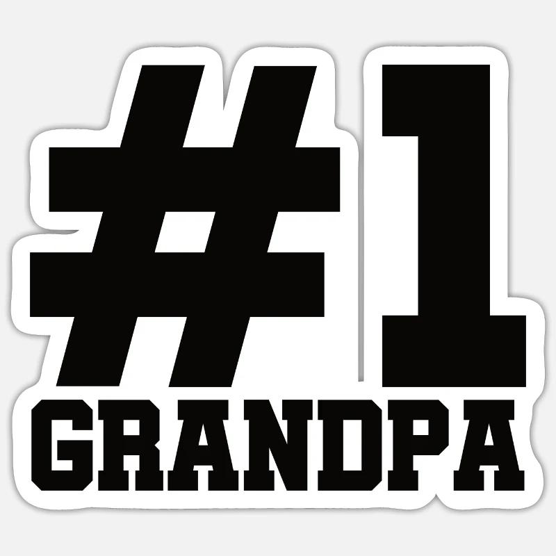 Bester Opa Spruch Geschenk Shirt - Sticker Größe S (10 x 10 cm) - Mattweiß