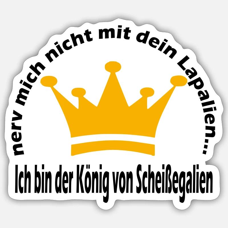 König - Sticker Größe S (10 x 10 cm) - Mattweiß