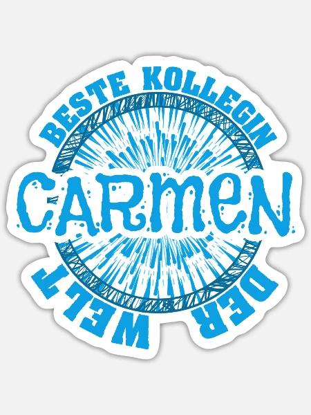Beste Arbeitskollegin Carmen - Sticker Größe S (10 x 10 cm) - Mattweiß
