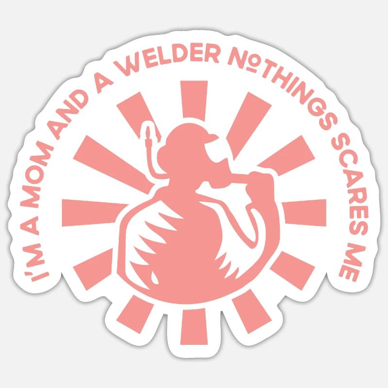Welders weld metal locksmiths - Sticker size S (10 x 10 cm) - white matte