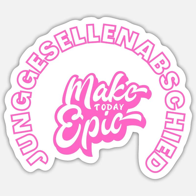 Junggesellenabschied Sticker Größe S (10 x 10 cm)