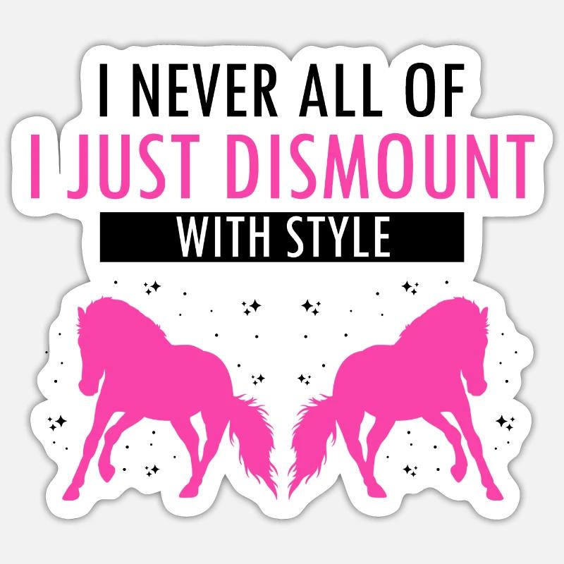 Conception acrobatique de voûte et cheval équestre Sticker taille S (10 x 10 cm)