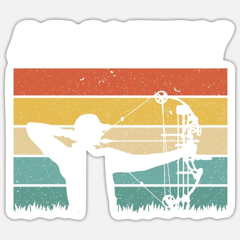 Archery Compound Bow Archer Sticker size S (10 x 10 cm)