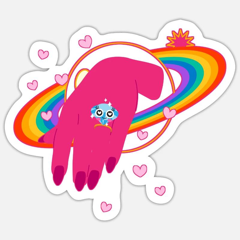 Regenbogen - Diamant Sticker Größe S (10 x 10 cm)