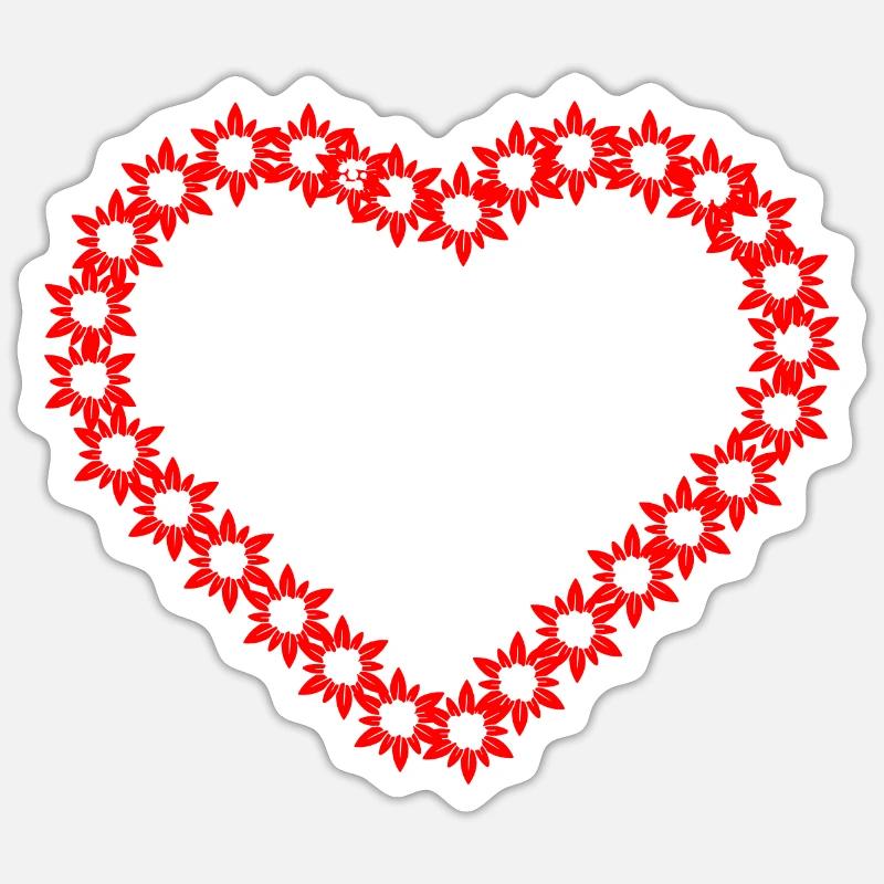 Herz Sticker Größe S (10 x 10 cm)