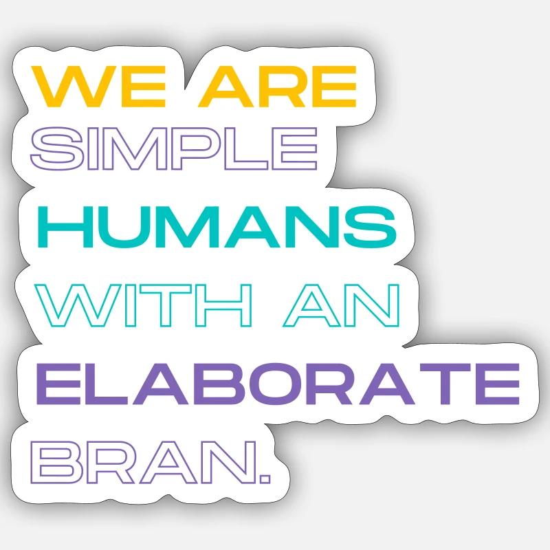 Humans - Sticker taille S (10 x 10 cm) - blanc mat