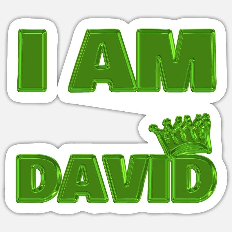 King David Name Sticker size S (10 x 10 cm)