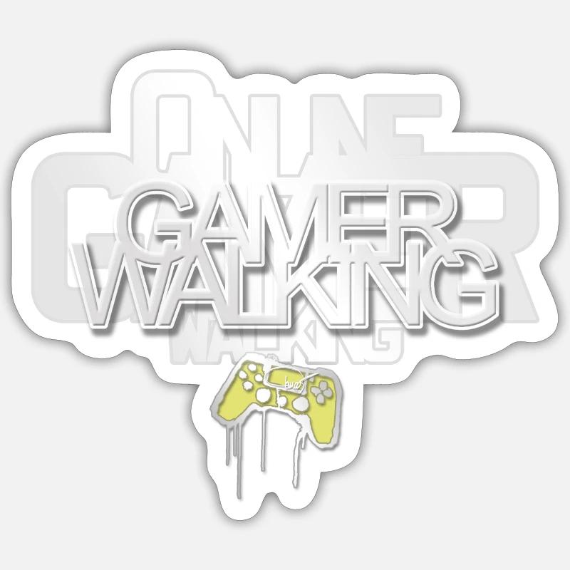 Marche des joueurs - Sticker taille S (10 x 10 cm) - blanc mat