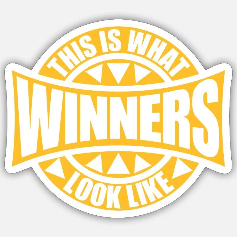 What Winners Look Like - Sticker size S (10 x 10 cm) - white matte