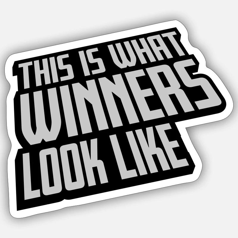 À quoi ressemblent les gagnants - Sticker taille S (10 x 10 cm) - blanc mat