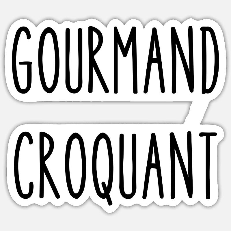 gourmand croquant Sticker taille S (10 x 10 cm)